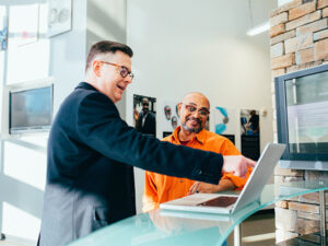 Digital business cards for salespeople